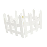 Maxbell 4x Christmas Tree Fences Sturdy Garden Picket Fences for Pets Family Holiday White