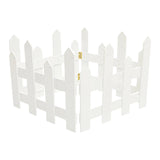 Maxbell 4x Christmas Tree Fences Sturdy Garden Picket Fences for Pets Family Holiday White