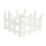 Maxbell 4x Christmas Tree Fences Sturdy Garden Picket Fences for Pets Family Holiday White