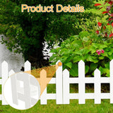 Maxbell 4x Christmas Tree Fences Sturdy Garden Picket Fences for Pets Family Holiday White
