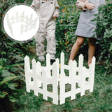 Maxbell 4x Christmas Tree Fences Sturdy Garden Picket Fences for Pets Family Holiday White
