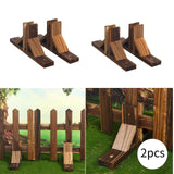 Maxbell 2Pcs Fence Base Outdoor Shelves Fencing Supplies Shelf Dog Gate Support Feet S