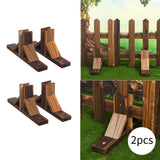 Maxbell 2Pcs Fence Base Outdoor Shelves Fencing Supplies Shelf Dog Gate Support Feet S