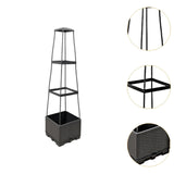 Maxbell Tomato Planter Box with Trellis Tomato Cage for Courtyard Greenhouse Balcony 3 Tier