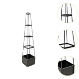 Maxbell Tomato Planter Box with Trellis Tomato Cage for Courtyard Greenhouse Balcony 4 Tier