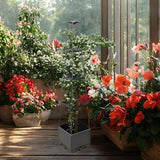 Maxbell Tomato Planter Box with Trellis Tomato Cage for Courtyard Greenhouse Balcony 4 Tier