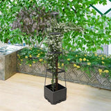 Maxbell Tomato Planter Box with Trellis Tomato Cage for Courtyard Greenhouse Balcony 4 Tier