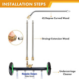 Maxbell Undercarriage Pressure Washer Attachment Car Wash Water Broom for Deck Truck