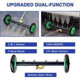 Maxbell Undercarriage Pressure Washer Attachment Car Wash Water Broom for Deck Truck
