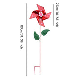 Maxbell Wind Spinner Outdoor Garden Garden Stake for Courtyard Outside Lawn Ornament Red