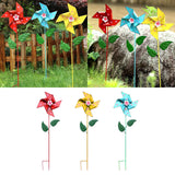 Maxbell Wind Spinner Outdoor Garden Garden Stake for Courtyard Outside Lawn Ornament Red