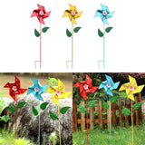 Maxbell Wind Spinner Outdoor Garden Garden Stake for Courtyard Outside Lawn Ornament Red