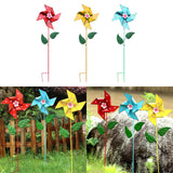 Maxbell Wind Spinner Outdoor Garden Garden Stake for Courtyard Outside Lawn Ornament Red