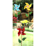 Maxbell Wind Spinner Outdoor Garden Garden Stake for Courtyard Outside Lawn Ornament Red