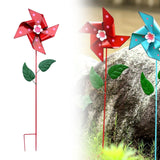 Maxbell Wind Spinner Outdoor Garden Garden Stake for Courtyard Outside Lawn Ornament Red