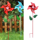 Maxbell Wind Spinner Outdoor Garden Garden Stake for Courtyard Outside Lawn Ornament Red