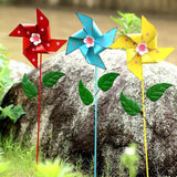 Maxbell Wind Spinner Outdoor Garden Garden Stake for Courtyard Outside Lawn Ornament Red