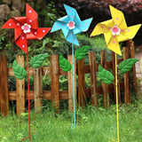 Maxbell Wind Spinner Outdoor Garden Garden Stake for Courtyard Outside Lawn Ornament Red