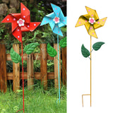 Maxbell Wind Spinner Outdoor Garden Garden Stake for Courtyard Outside Lawn Ornament Yellow