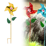 Maxbell Wind Spinner Outdoor Garden Garden Stake for Courtyard Outside Lawn Ornament Yellow
