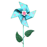 Maxbell Wind Spinner Outdoor Garden Garden Stake for Courtyard Outside Lawn Ornament Blue