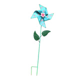 Maxbell Wind Spinner Outdoor Garden Garden Stake for Courtyard Outside Lawn Ornament Blue