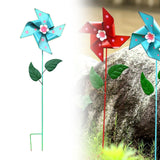 Maxbell Wind Spinner Outdoor Garden Garden Stake for Courtyard Outside Lawn Ornament Blue