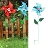 Maxbell Wind Spinner Outdoor Garden Garden Stake for Courtyard Outside Lawn Ornament Blue