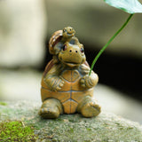 Maxbell Turtle Shaped Statue Decorative Handmade Ornament for Garden Yard Countertop