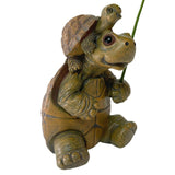 Maxbell Turtle Shaped Statue Decorative Handmade Ornament for Garden Yard Countertop