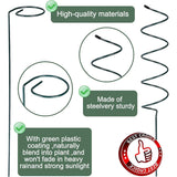 Maxbell Climbing Plant Stakes Rack Reusable Tomato Twist Stakes for Lawn Yard Indoor Straight 5pcs