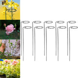 Maxbell Climbing Plant Stakes Rack Reusable Tomato Twist Stakes for Lawn Yard Indoor Straight 10pcs