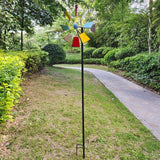 Maxbell Outdoor Metal Windmill Yard Art Wind Spinner with Stake for Park Garden Yard