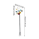 Maxbell Outdoor Metal Windmill Yard Art Wind Spinner with Stake for Park Garden Yard