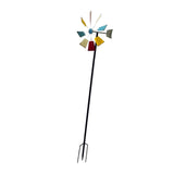 Maxbell Outdoor Metal Windmill Yard Art Wind Spinner with Stake for Park Garden Yard