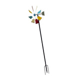 Maxbell Outdoor Metal Windmill Yard Art Wind Spinner with Stake for Park Garden Yard