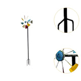 Maxbell Outdoor Metal Windmill Yard Art Wind Spinner with Stake for Park Garden Yard
