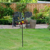 Maxbell Outdoor Metal Windmill Yard Art Wind Spinner with Stake for Park Garden Yard