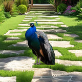 Maxbell 2D Flat Acrylic Peacock Sign Stake Waterproof Accessory Versatile Lawn Stake