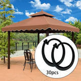 Maxbell 2x30x Gazebo Curtain Hooks Professional Black for Netting Mesh Screen Curtains
