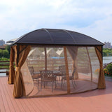 Maxbell Gazebo Curtain Hooks Sturdy Professional Black for Outdoor Hotel Yard Screen