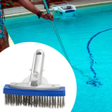 Maxbell 5inch Pool Brush Sturdy Compact Efficient Wire Bristles for SPA Corners Pond