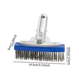 Maxbell 5inch Pool Brush Sturdy Compact Efficient Wire Bristles for SPA Corners Pond