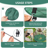Maxbell Hanging Hoop Platform Birdseed Hoop for Yard Pole Mounted Bird Feeder Garden
