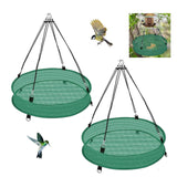 Maxbell Hanging Hoop Platform Birdseed Hoop for Yard Pole Mounted Bird Feeder Garden