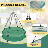 Maxbell Hanging Hoop Platform Birdseed Hoop for Yard Pole Mounted Bird Feeder Garden