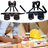 Maxbell Tool Belt with Suspenders Oxford Breathable Family Adults Utility Belt Pouch Multi