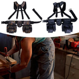Maxbell Tool Belt with Suspenders Oxford Breathable Family Adults Utility Belt Pouch Multi