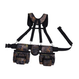 Maxbell Tool Belt with Suspenders Oxford Breathable Family Adults Utility Belt Pouch Multi