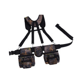 Maxbell Tool Belt with Suspenders Oxford Breathable Family Adults Utility Belt Pouch Multi
